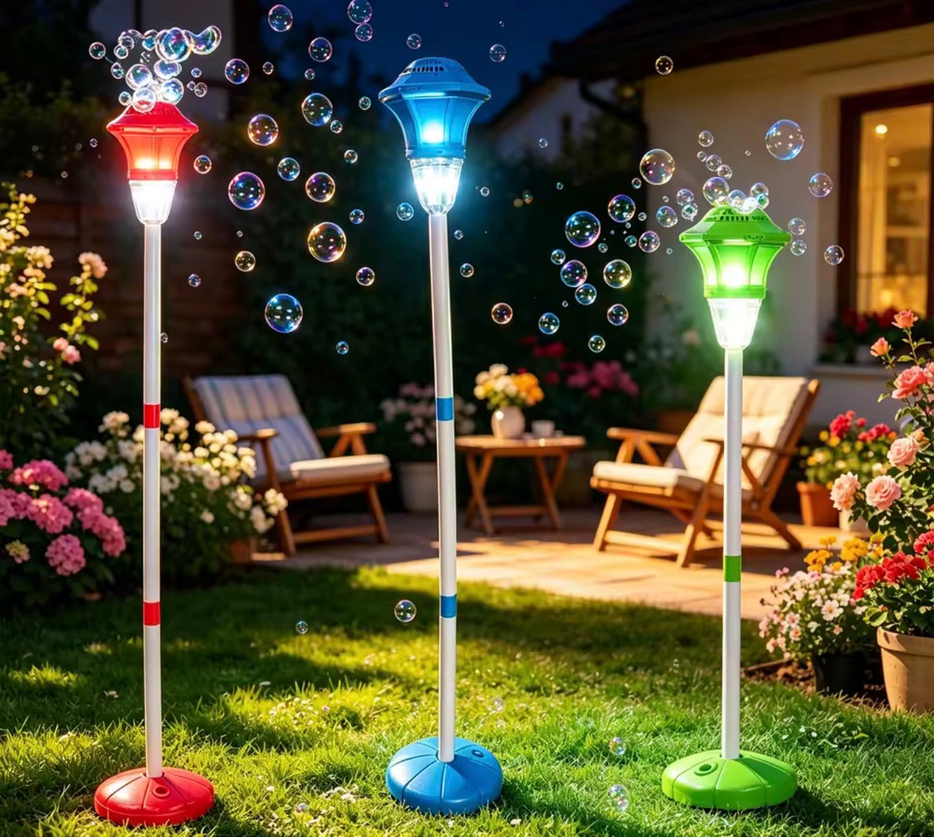 GlowBubble™ Outdoor Bubble Fountain – Kids Backyard Bubble Machine