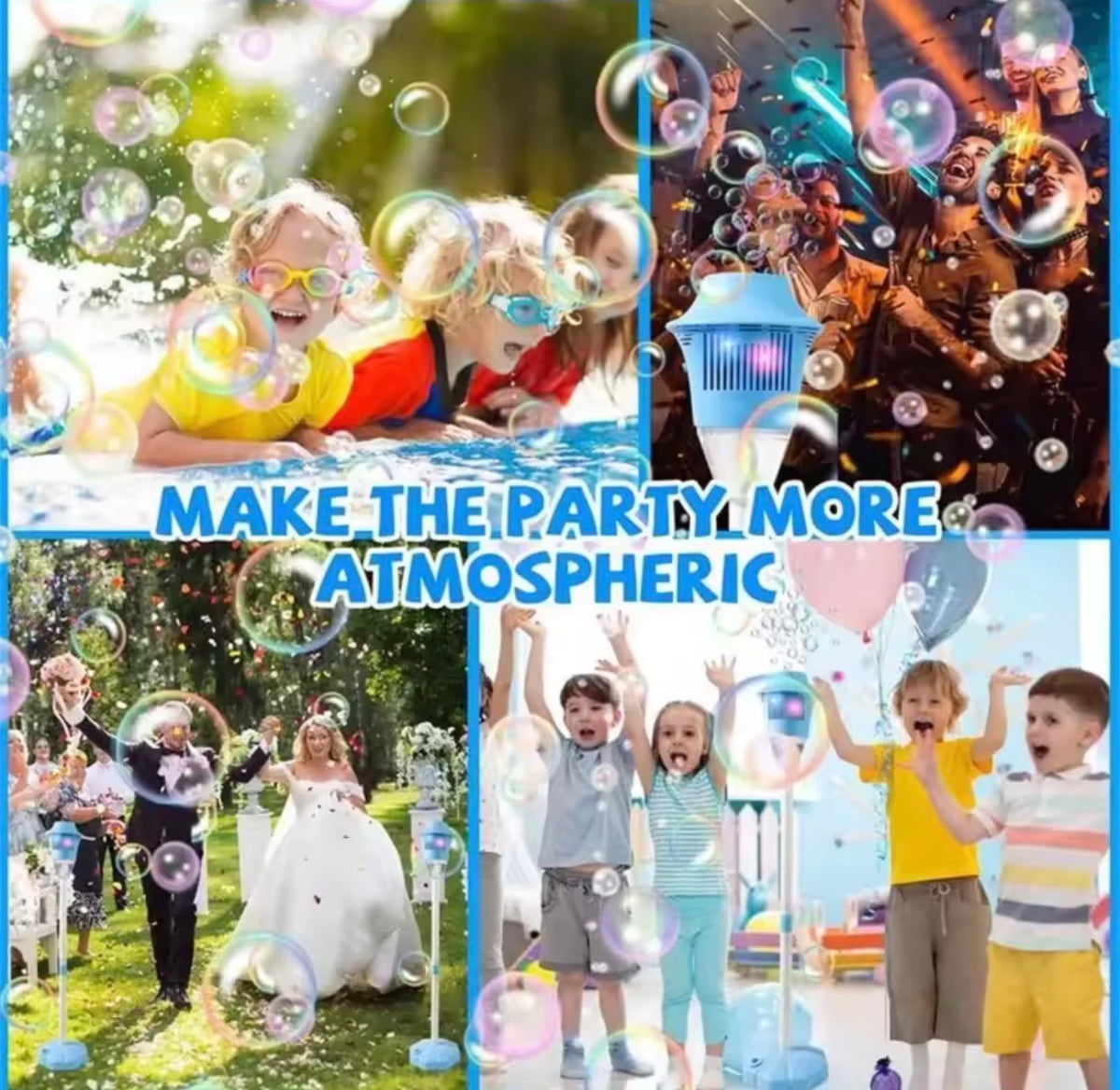 GlowBubble™ Outdoor Bubble Fountain – Kids Backyard Bubble Machine