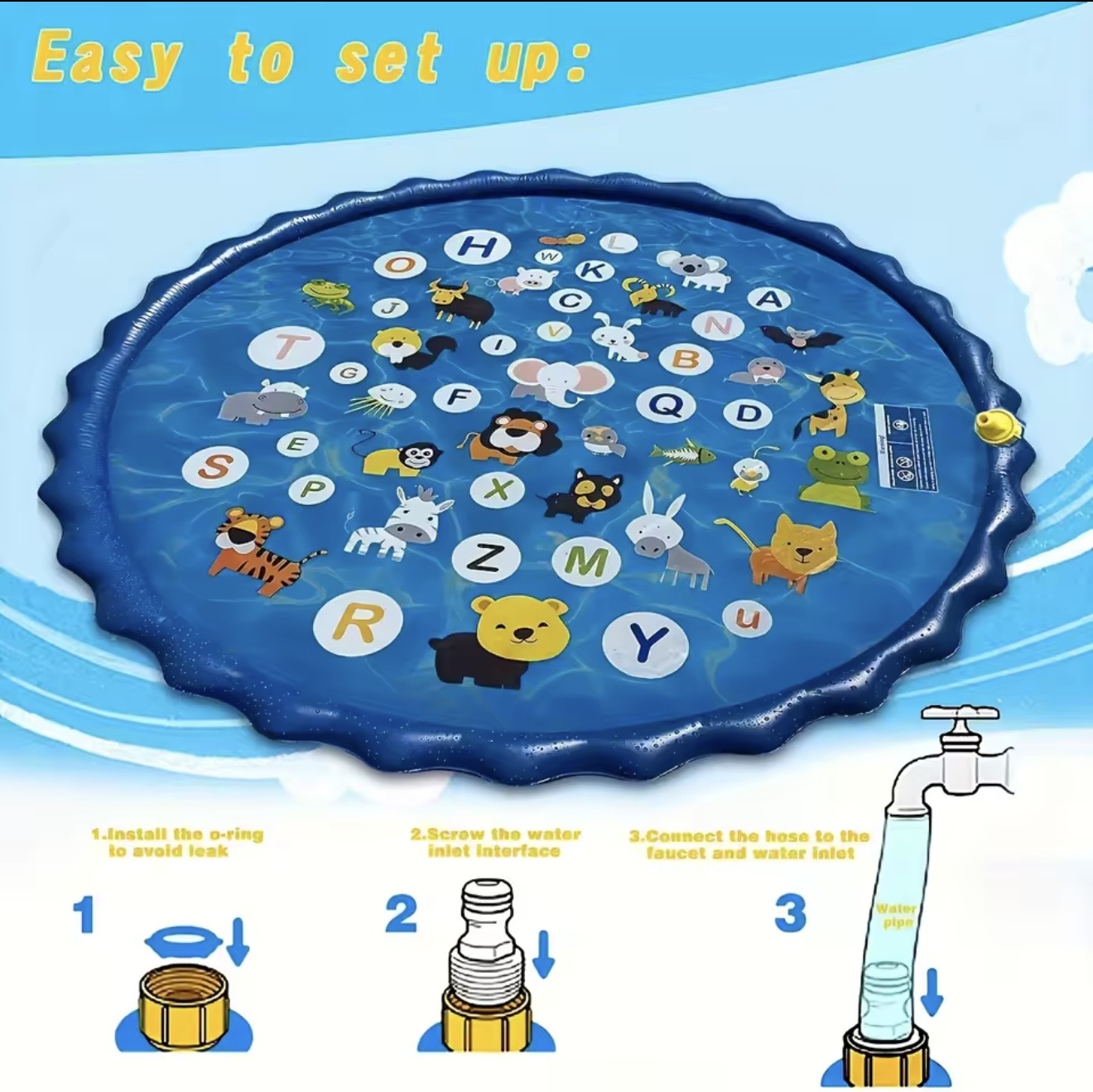 BathBuddi™ Kids Sprinkler Splash Pad – 100CM
