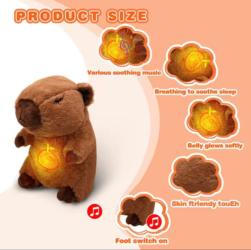 Breathing Capybara™ – Calming Plush Toy with Soft Light & Gentle Music