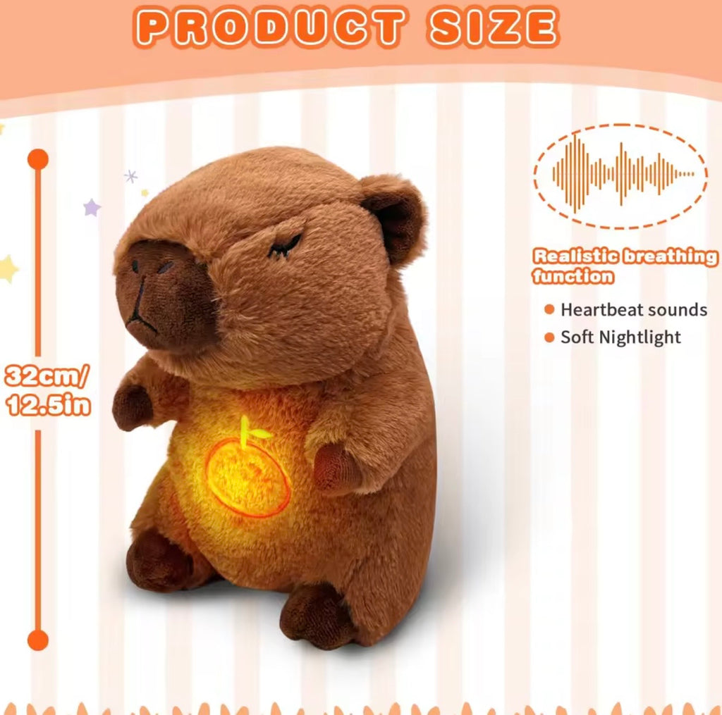 Breathing Capybara™ – Calming Plush Toy with Soft Light & Gentle Music
