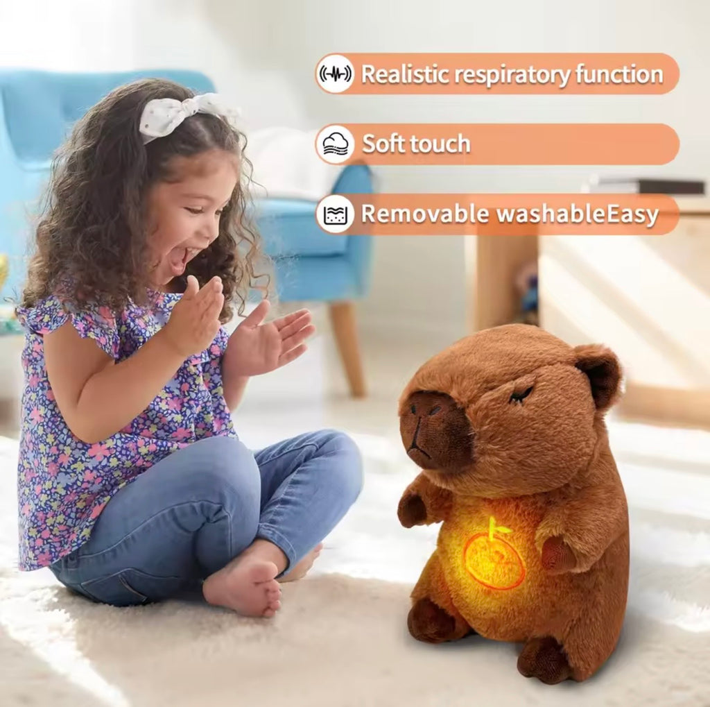 Breathing Capybara™ – Calming Plush Toy with Soft Light & Gentle Music