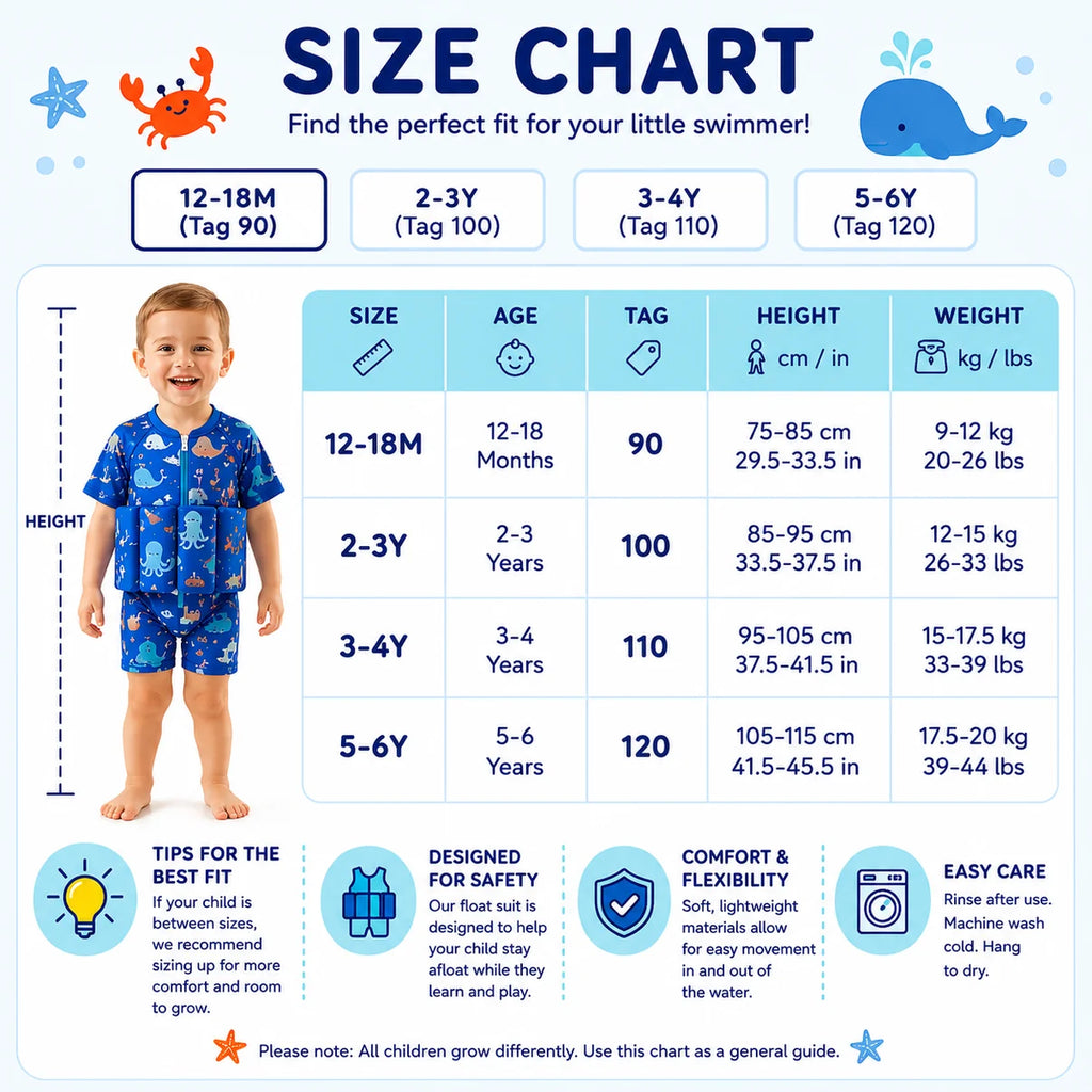 🏊 BathBuddy™ Kids Float Suit (Kids Learn-to-Swim Float Suit)